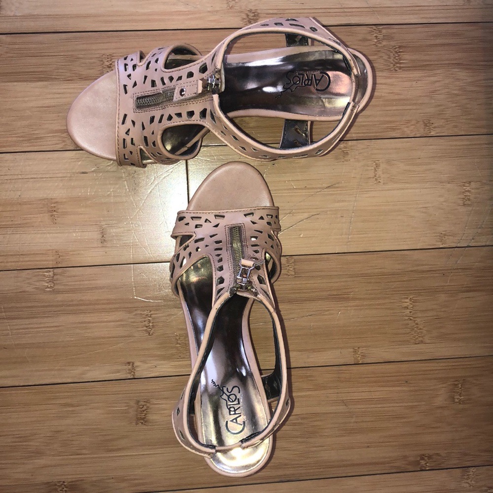 Tan Zipper Wedge - Picture 2 of 3